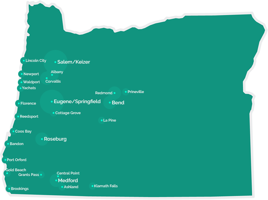 Smeed Communications serves many cities and towns in Oregon